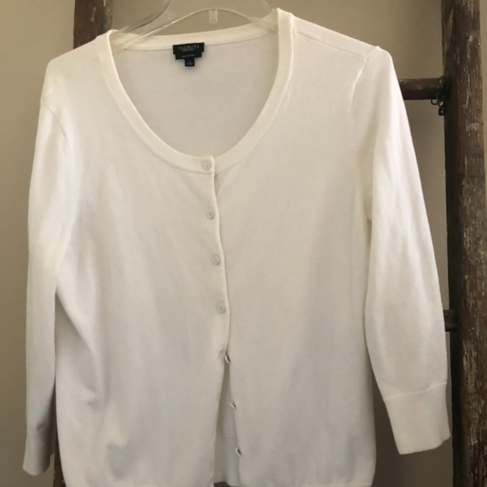 Talbots White Cardigan